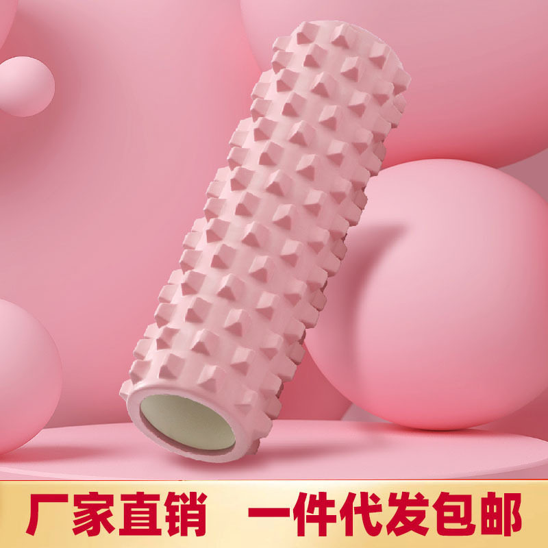 eva空心狼牙形瑜伽柱实心泡沫轴平衡棒健身肌肉放松器瑜珈柱
