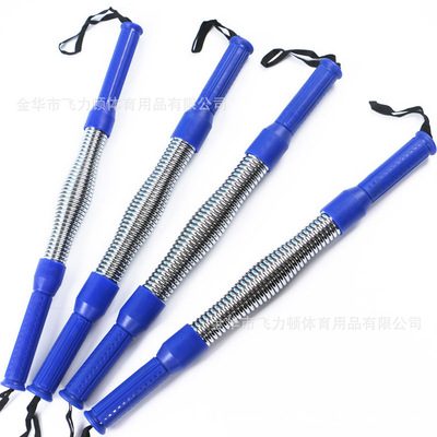 健身臂力器40kg50/60公斤弹簧臂力棒30kg电镀健身器材家用握力器