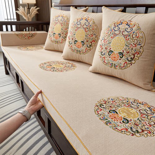 红木沙发垫高级感罗汉床实木家具凉椅子坐垫防滑定制冬新中式座垫