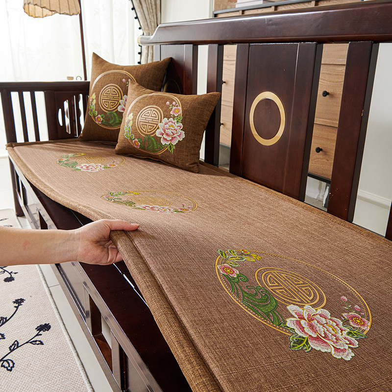 新中式红木沙发垫加厚实木家具春秋椅子坐垫子2025新款罗汉床座垫