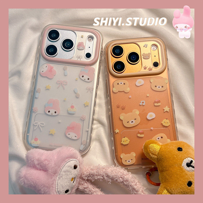 可爱美乐蒂轻松熊手绳公仔适用苹果17promax手机壳16pro