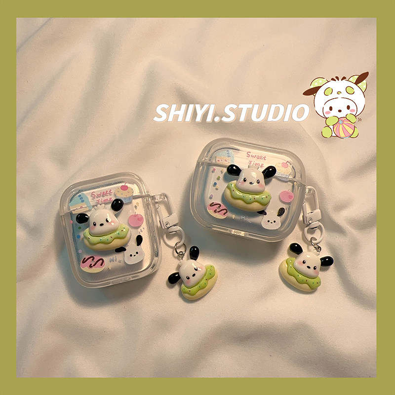 可爱甜甜圈卡通立体帕恰狗适用AirPods4保护套新款iPod苹