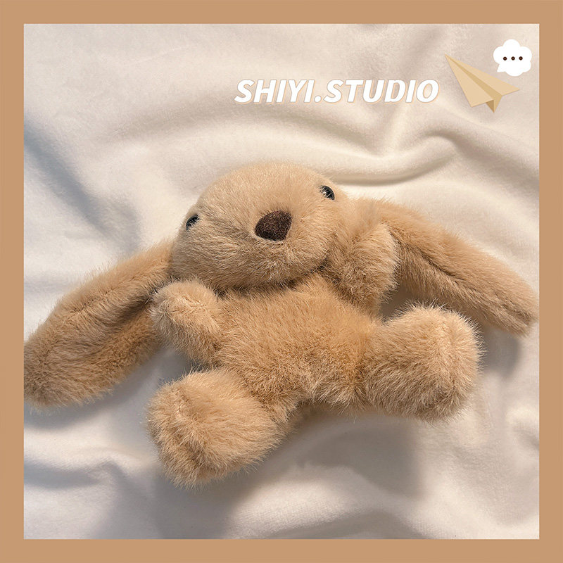 毛茸茸可爱长耳兔子适用AirPods4保护套新款Pro2苹果耳机壳秋冬1/2代无线蓝牙3代airpodspro第三代防摔耳机套