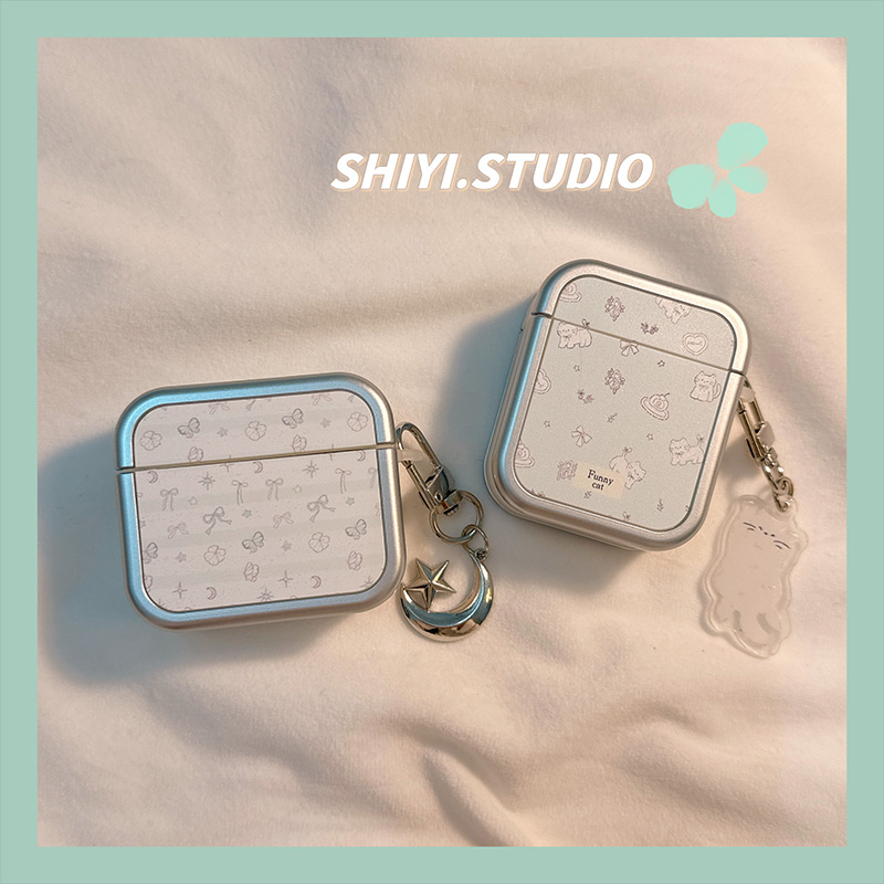 韩系ins蝴蝶结猫咪适用AirPods4保护套新款iPod苹果耳机壳卡通1/2代无线蓝牙盒3代airpodspro2代软防摔保护壳
