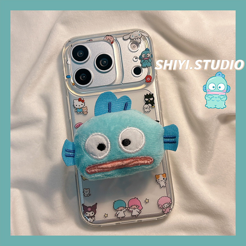 可爱围边三丽鸥小丑鱼支架适用苹果17promax手机壳16pro新款iphon17卡通15pro少女心15硅胶14防摔13透明硬壳