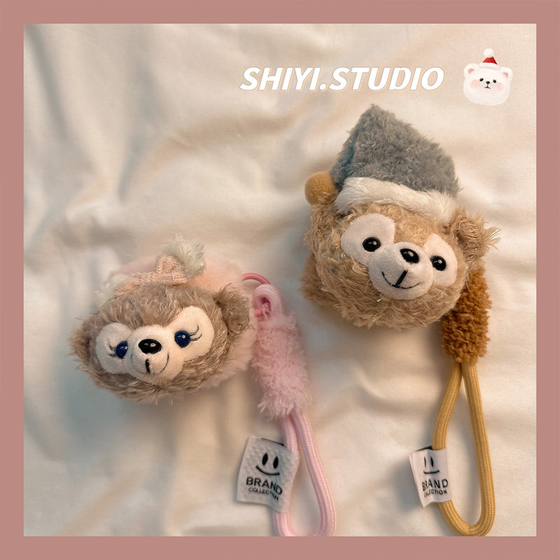 毛茸茸可爱雪莉玫达菲熊适用AirPods4保护套新款iPod苹果耳机壳1/2代无线蓝牙3代airpodspro2代软防摔保护壳