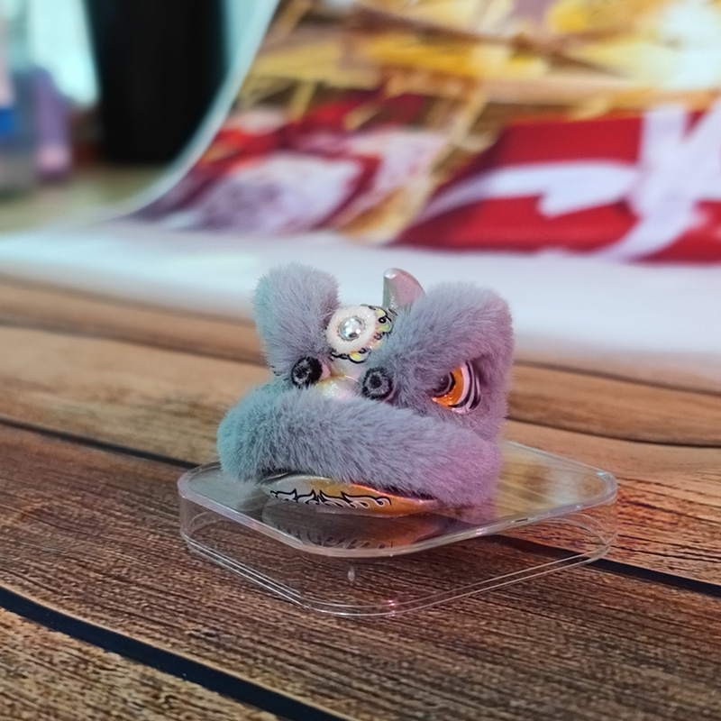 buhu车摆件国潮舞狮原创设计