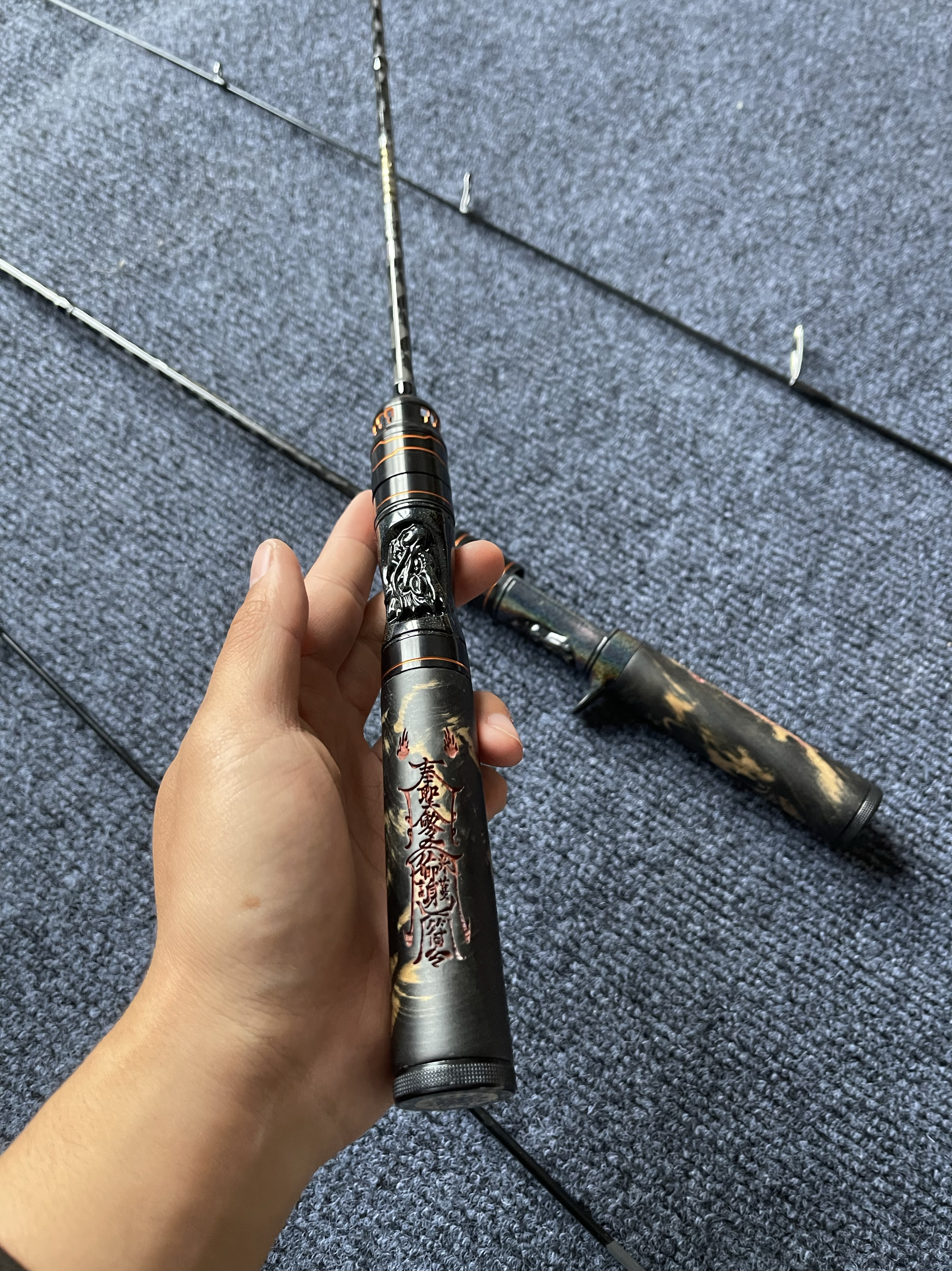 【崖柏木】马口天然实木高碳素UL实心路亚杆微物杆钓白条超轻超软