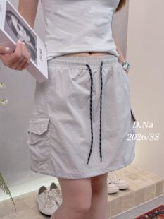 2026夏季新款时尚百搭松紧腰抽绳束脚休闲工装裤女简约显瘦