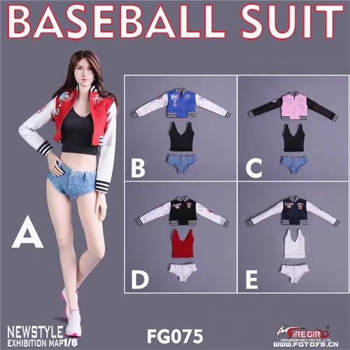 Fire Girl Toys 1/6 FG075 女兵人衣服 性感棒球服套装 现货