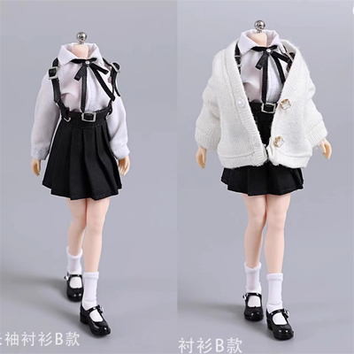 现货 cdtoys cd042 1/12 女兵人学生jk裙套装 适合1：12包胶素体