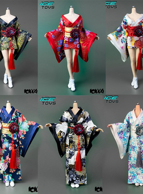 1/6 女兵人ICE TOYS IC1004 包胶素体女和服浴袍长款短款和式古装