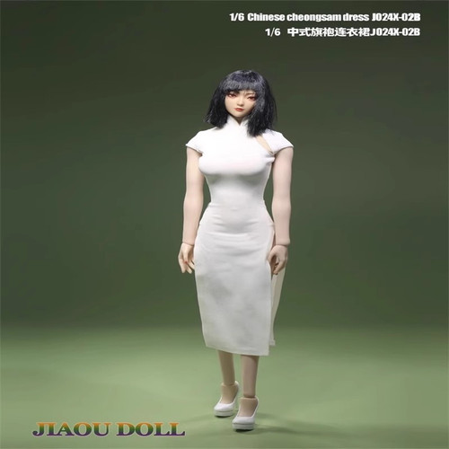 1/6 女兵人 JO24X-02 新中式旗袍连衣裙 适合12寸包胶女素体 现货