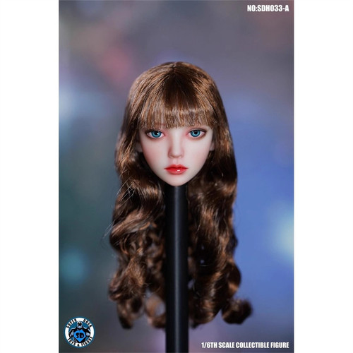 现货 SUPER DUCK 1/6 SDH033 植发美女头雕 可爱 OB 女兵人萌萌头
