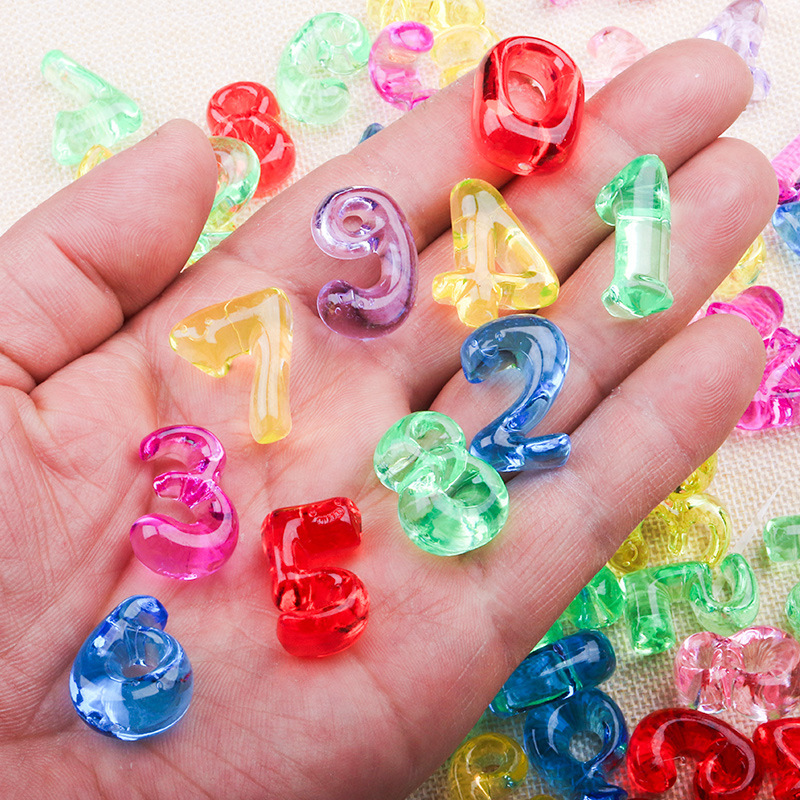 仿水晶英文字母数字宝石玩具