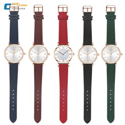 适配阿玛尼手表带真皮女满天星AR1926/1909/17J63/11223/1956/803