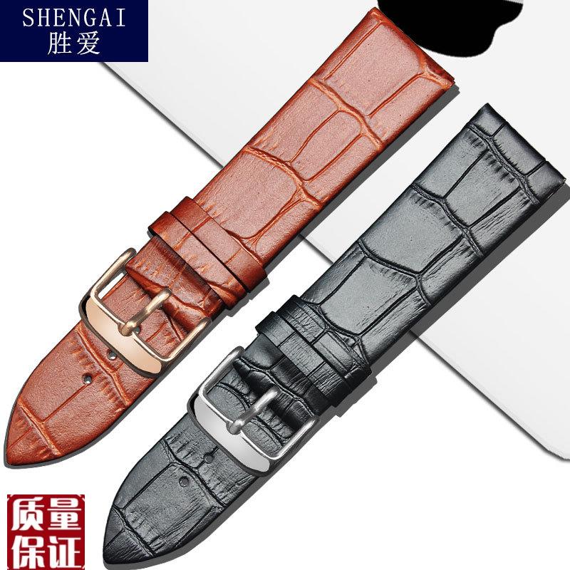 牛皮真皮表带超薄 适配阿玛尼ar2502手表皮带22mm2501|2506男表