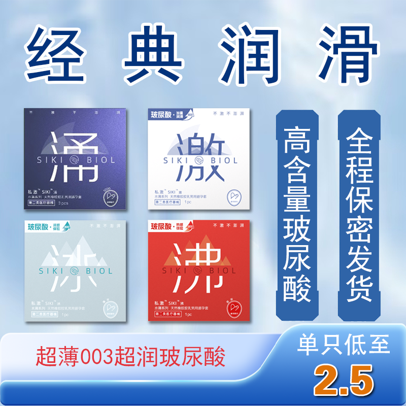 SIKI私激超薄玻尿酸润滑避孕套