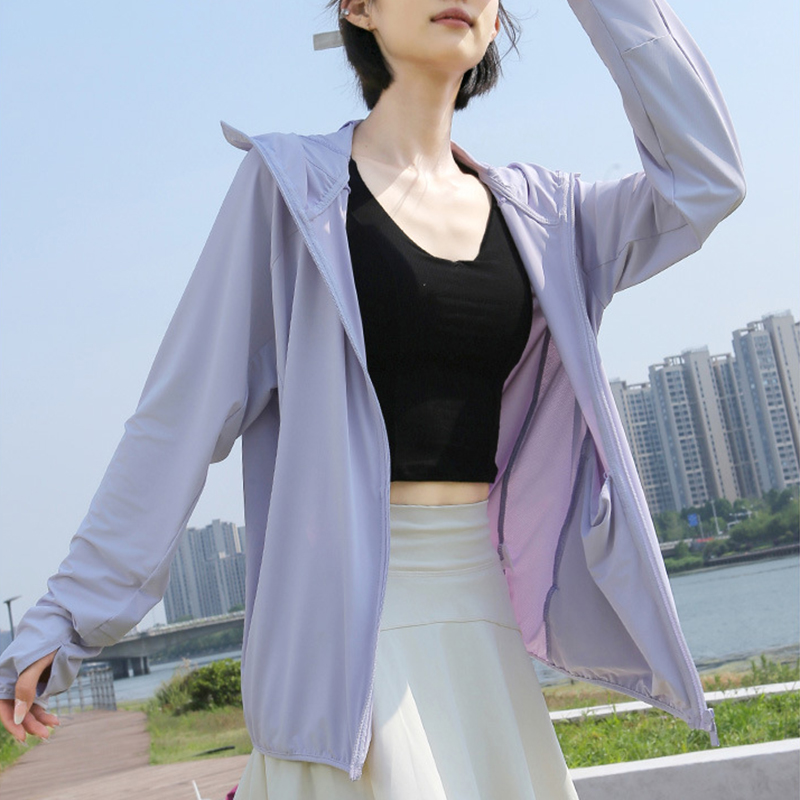 防晒衣男女款2025夏季防紫外线户外冰丝凉感UPF50+透气黑胶防晒服