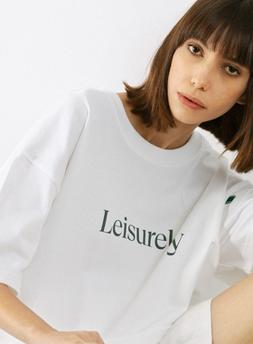 MYGESMART LEISURELY TEE  闲适字母印花白色重磅宽松短袖T恤