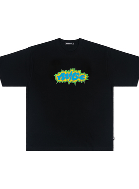 MYGE品牌简称手绘涂鸦字体印花短袖T恤