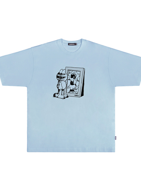 MYGE面对内心的自我卡通印花纯棉短袖T恤