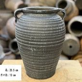 特价 捡漏瑕疵盆尾货处理盆复古做旧泥瓦粗陶盆插干花花瓶摆件