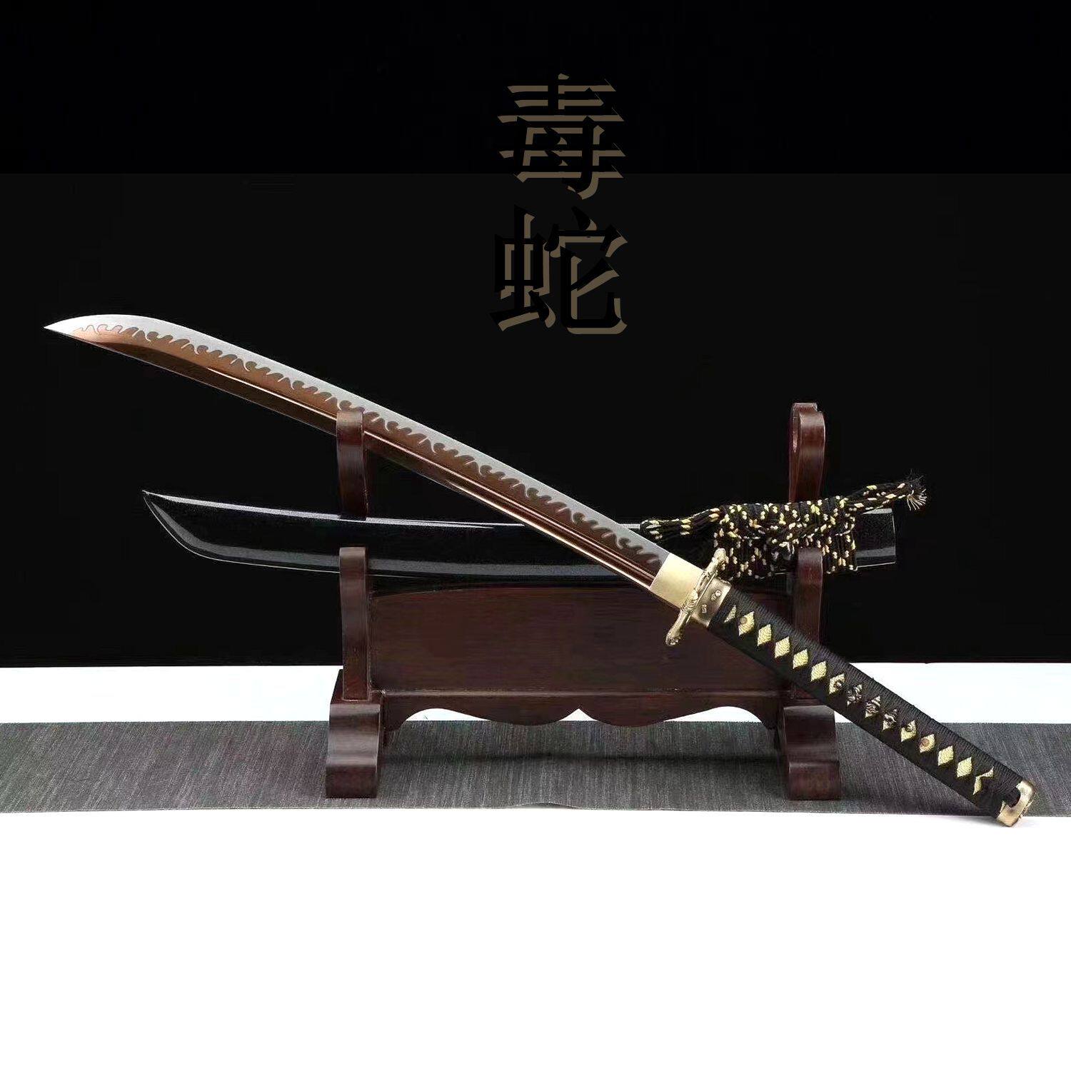 龙泉手工锻打刀剑一体高性能打刀绣春刀战刀户外防身纯铜装未开刃