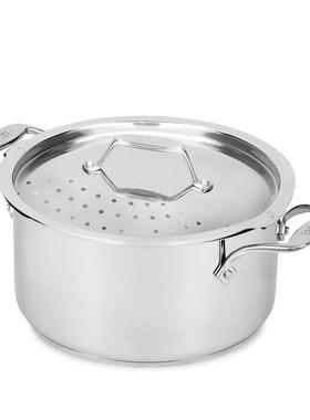 美国代购All-Clad Multipot & Pasta Strainer多功能锅面条滤水锅