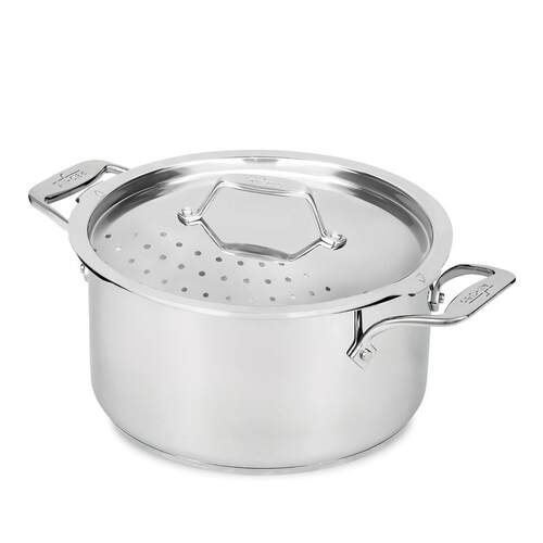 美国代购All-Clad Multipot & Pasta Strainer多功能锅面条滤水锅
