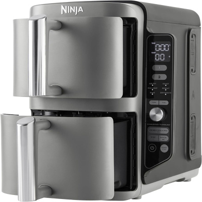英国代购Ninja Air Fryer SL400UK 6合1立式双抽屉空气炸锅烤箱