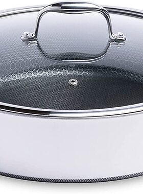 美国代购HexClad  Hybrid Deep Sauté Pan 不粘锅深煎锅7夸脱