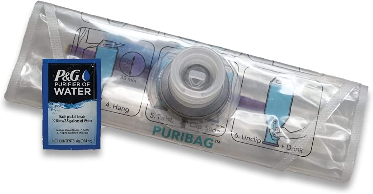 美国代购 P&G   PuriBag 便携式过滤器净水袋用于露营远足背包