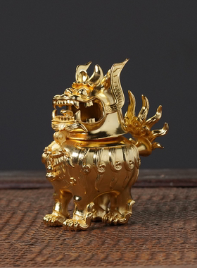 融合问道 《金猊香炉》 瑞兽香炉 古制式 1:1 复刻黄铜香炉摆件