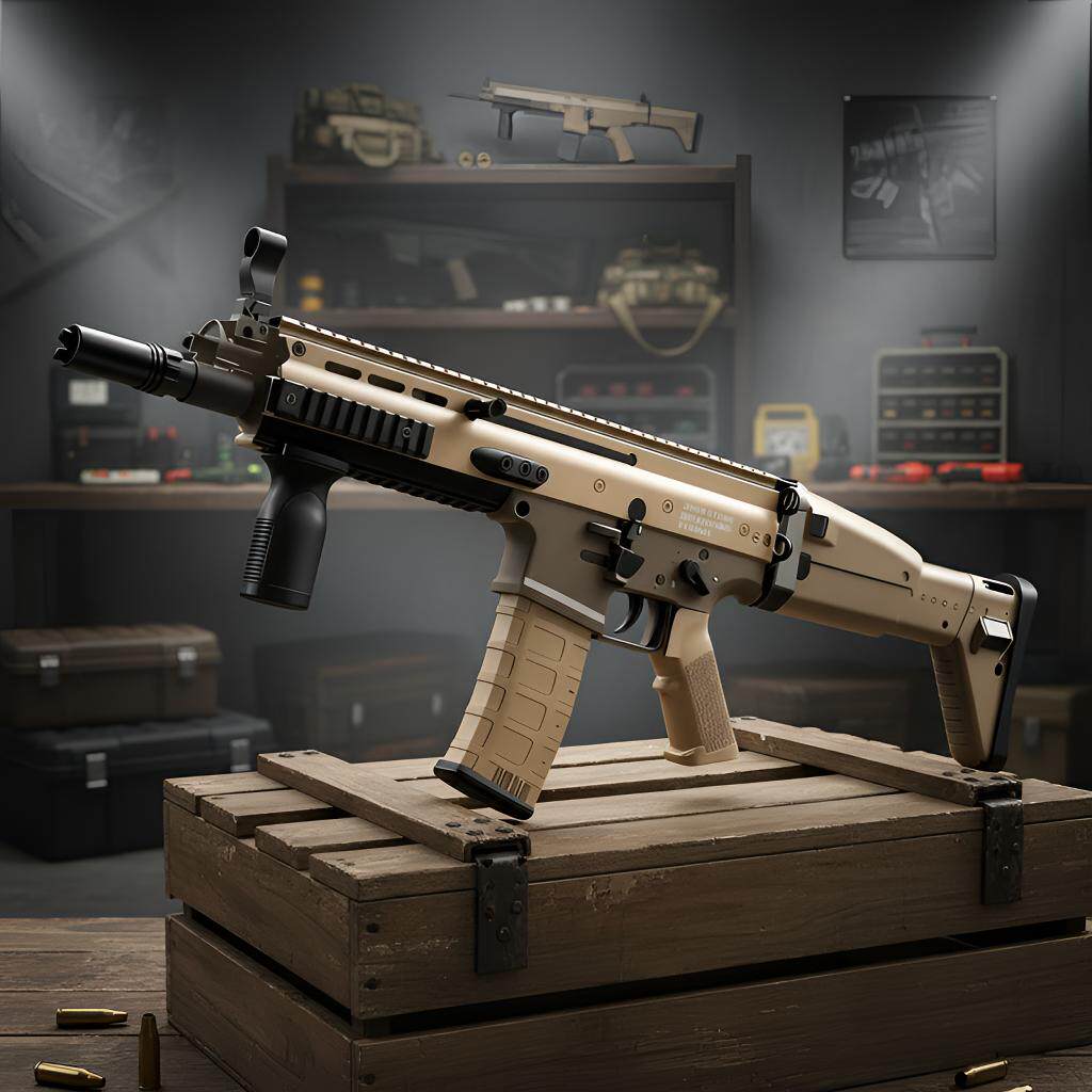 清仓直降300德凯scar突击步枪电动连发mk16玩具金齿金管发射器