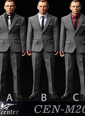 Toy center 1/6兵人 特工007 邦德灰色西装西服吊卡 CEN-M20 现货