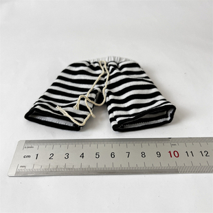 现货 1/6 潮流 兵人 短裤 男 夏日 衣服 裤子 DG015 黑白条纹沙滩