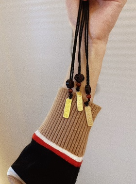 叶优里小金条檀木祥云项链纯银S925吊坠文昌吊坠学生考公