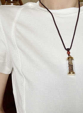 叶优里天然平安雷击枣木玉化料吊坠车挂件雷惊子挂件男女饰品吊坠