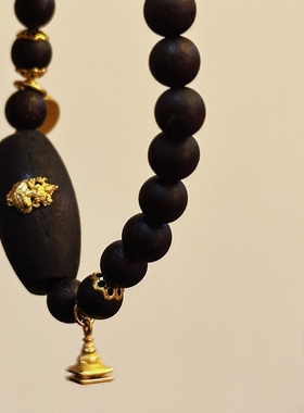 叶优里原创独家设计佛塔降真香沉水手串文玩手链饰品纯银S925男女