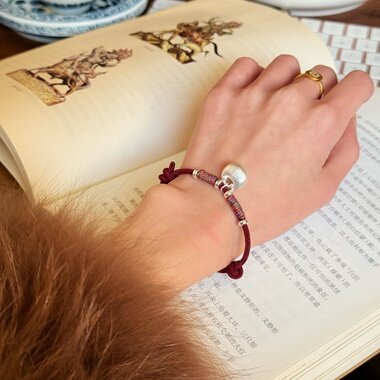 26新年好运吉祥胖福红绳手链手工红绳新中式手链本命小马纯银S925