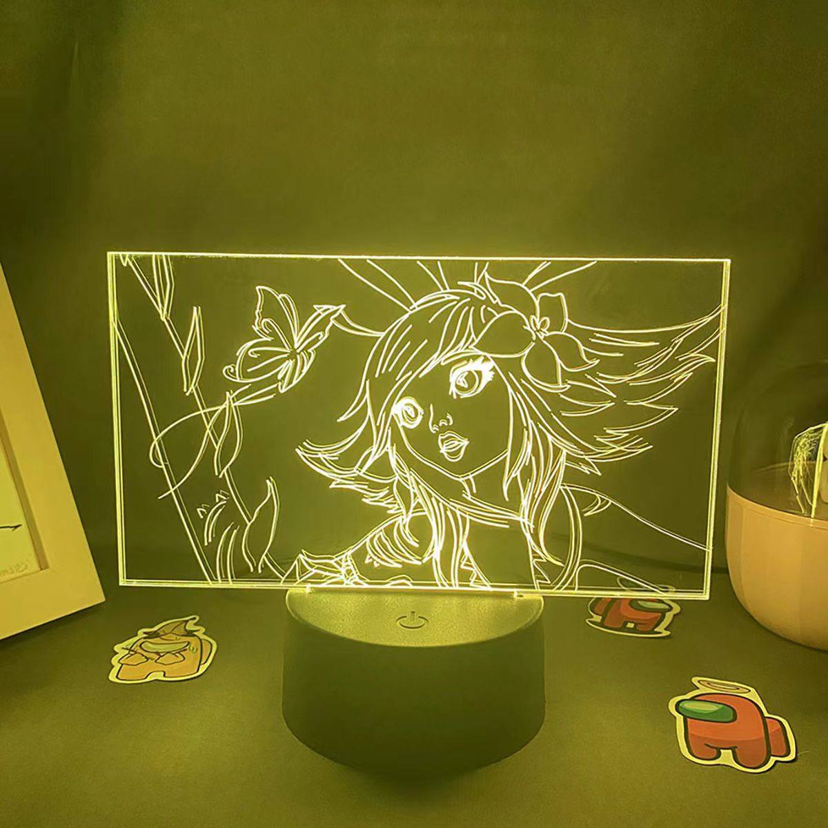 英雄联盟lol妮蔻装饰摆件卧室床头led七彩氛围立牌摆件礼物小夜灯