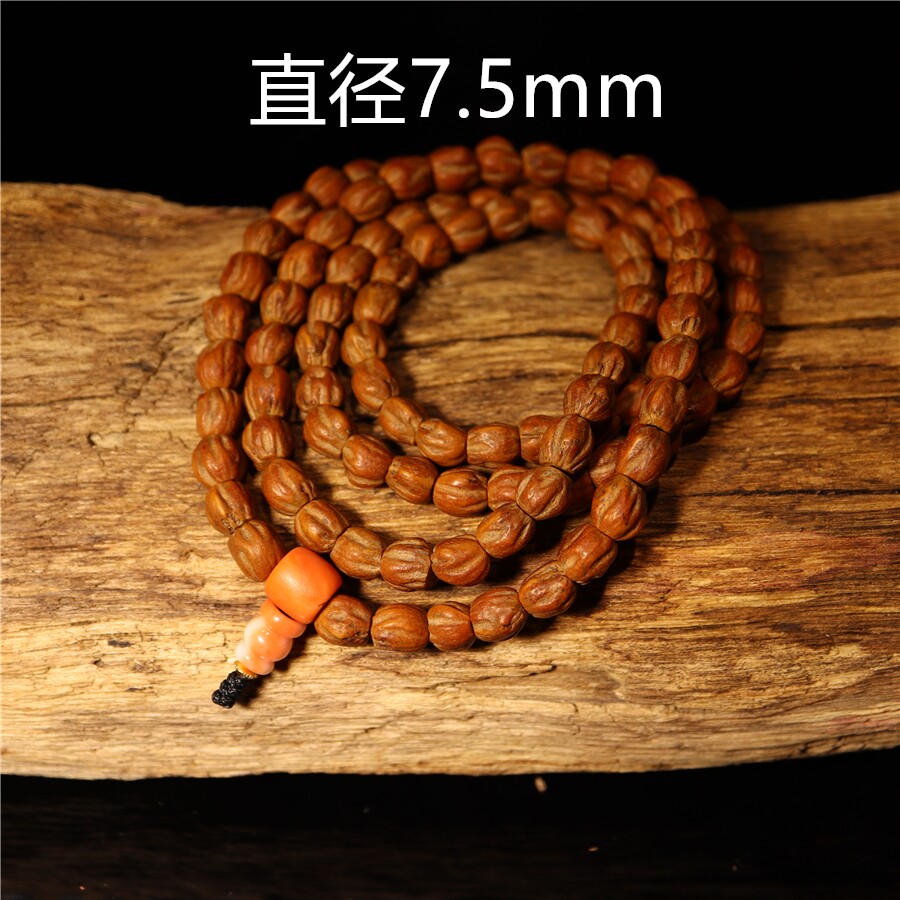 藏传包老足数108颗柏香籽珠子西藏热寺老珠子