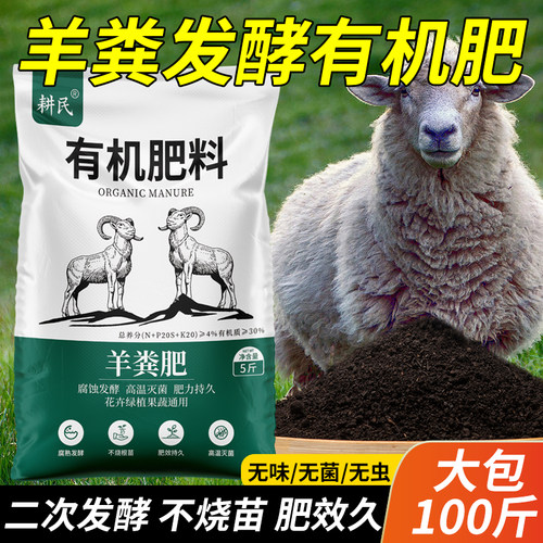 腐熟羊粪发酵有机肥料蔬菜专用100斤批发内蒙古羊粪蛋颗粒鸡粪肥