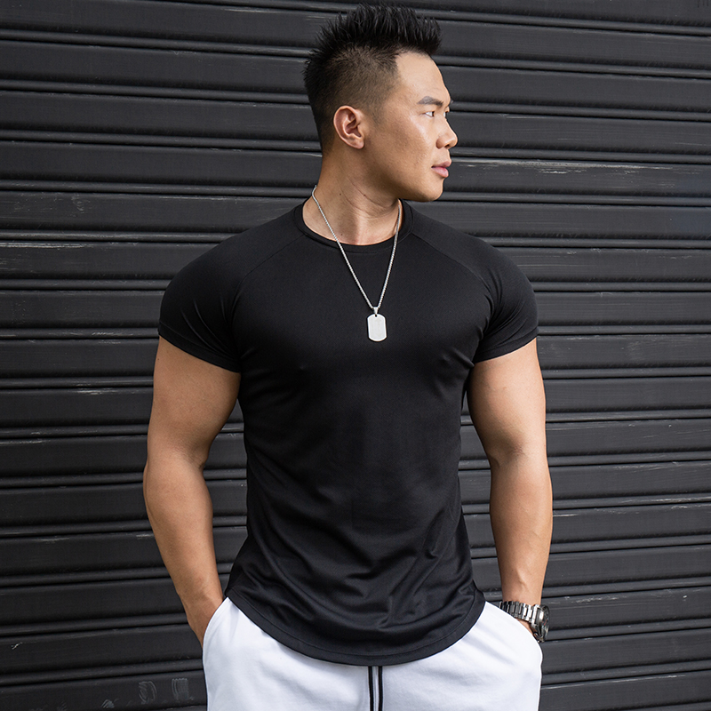 霸道肌肉健身衣服男运动紧身衣短袖t恤速干弹力透气夏季健身服