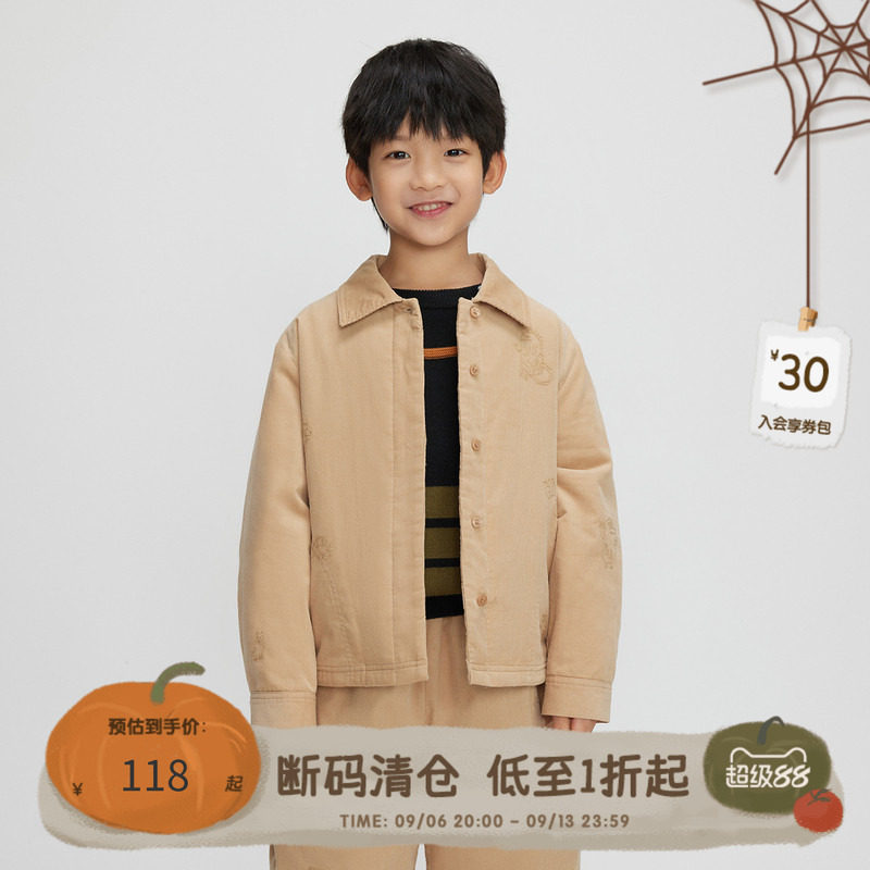 播broadcute童装儿童棉服男童女童短款纯棉绗棉保暖外套秋冬图片