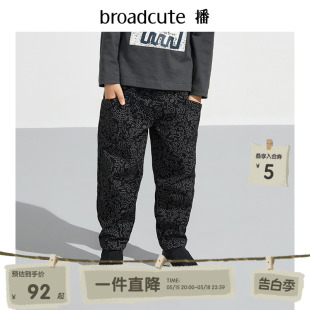 儿童 棉质春秋款 中大男童休闲宽松印花时尚 播broadcute联名童装