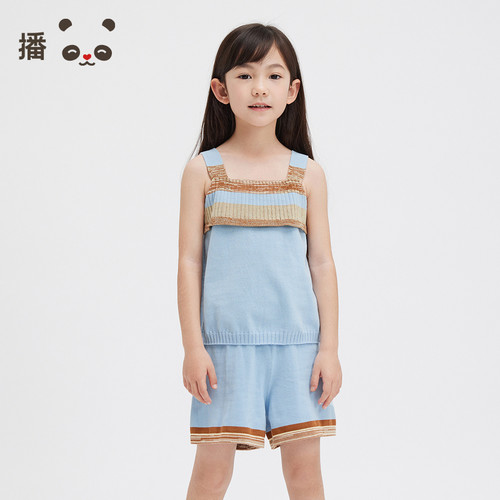 百搭撞色设计针织吊带背心