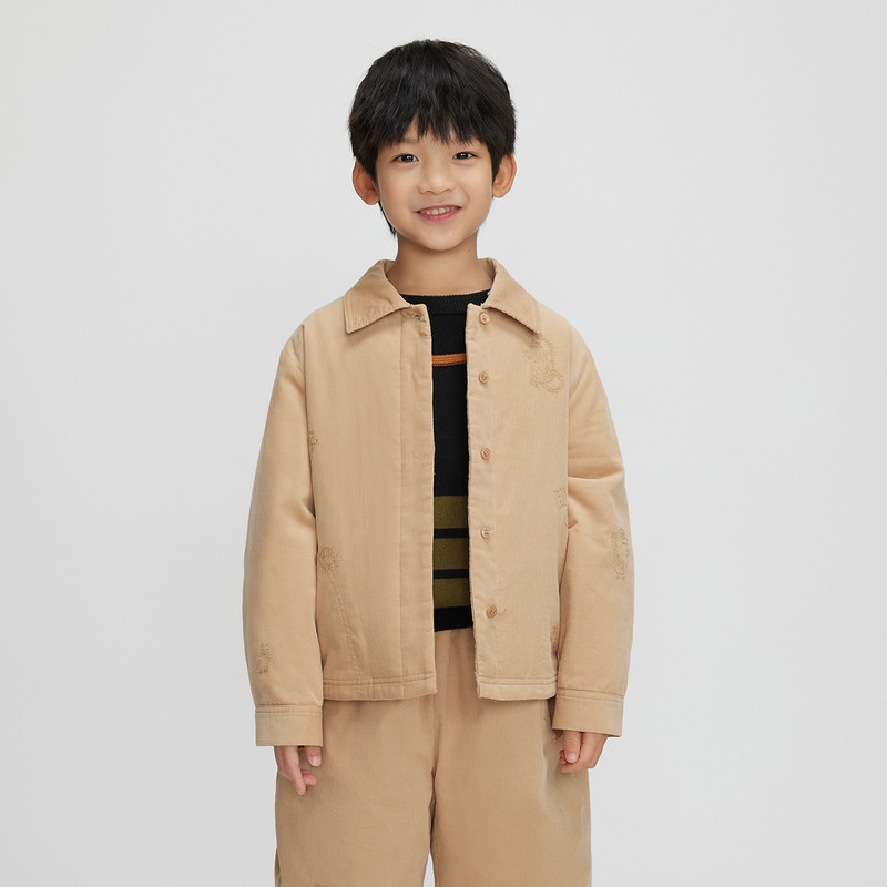 播broadcute童装儿童棉服男童女童短款纯棉绗棉保暖外套秋冬图片