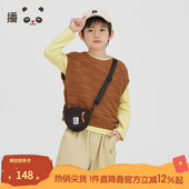 播broadcute童装 毛衣马甲2024春夏新款 男女圆领针织背心KGR1M830